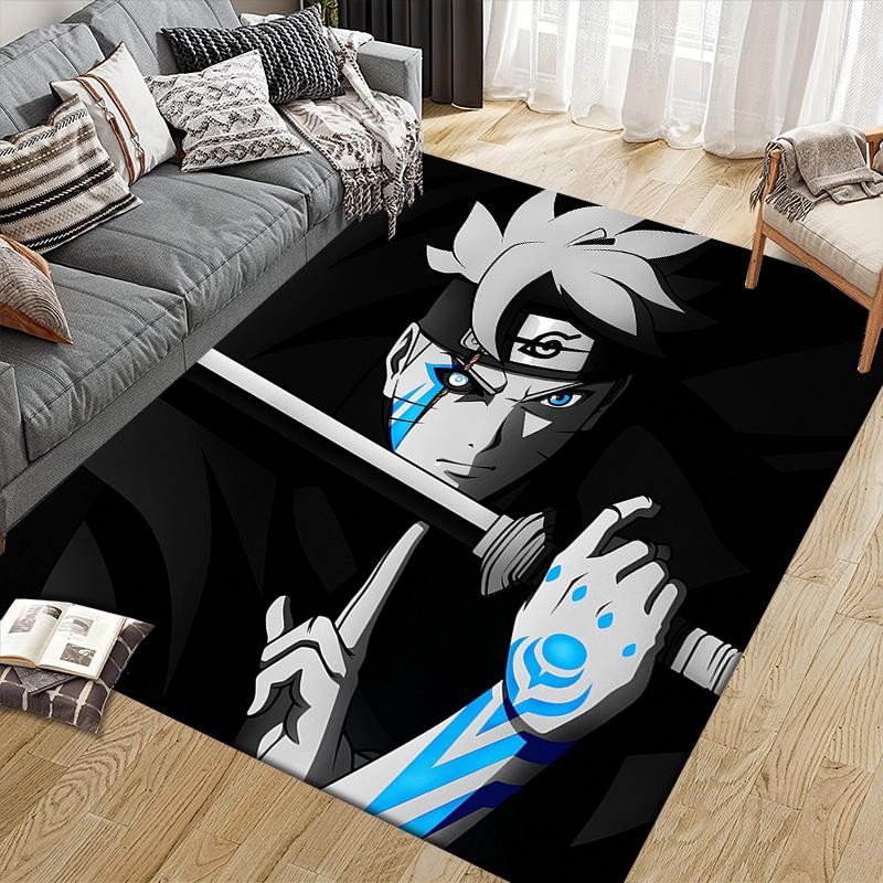 Naruto Anime Square Area Rug, Non-Slip Floor Mat for Bedroom, Perfect Gift for Anime Fans.chl