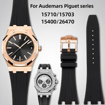 28mm Rubber Watch Strap For Audemars Piguet AP Royal Oak Offshore AP15710/15703/15400/26470 Pin Buckle Silicone Watch Band+tools