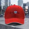 Heartbeat I Love Botswana Heart Flag Adjustable Baseball Cap
