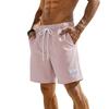 Men's Summer Drawstring Shorts  Men's Casual Beach Straight Leg Shorts