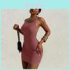 Style Womens Strap Dress With Spliced Knit Fabric For Party And Streetwear
