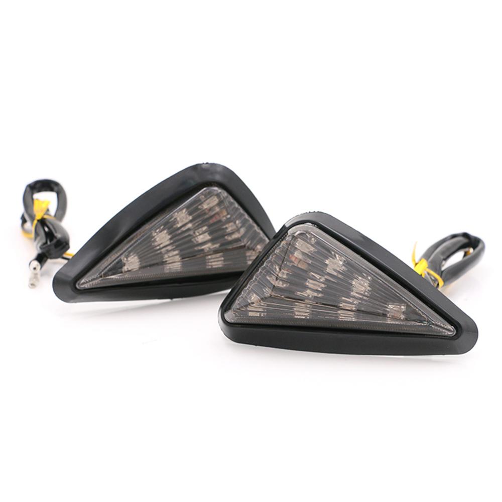 Motorbike Indicators Blinker Triangle Moto Turn Signal Lamps Motorcycle Flasher LED Turn Light чёрный