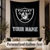 Custom Text Tapestry Las Vegas Raiders Print Wall Tapestry Indoor Living Room Wall Decor