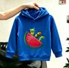 Latest model Kids Hoodie Cute Worm Watermelon Print Sweatshirt Autumn Winter Boys Girls Casual Long Sleeve Pullover Tops