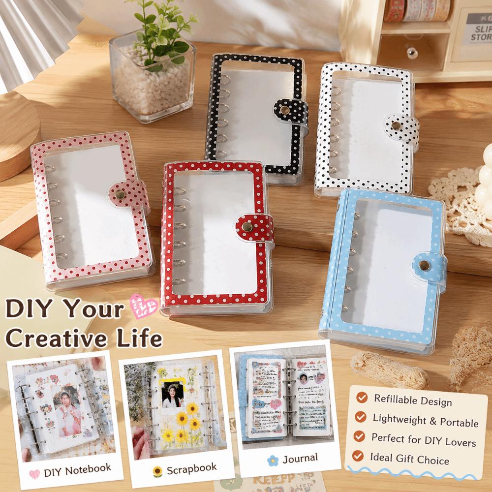 Clear Polka Dot Clear Binder PVC Loose-Leaf Notebook Cover  Kpop Photocard Collection
