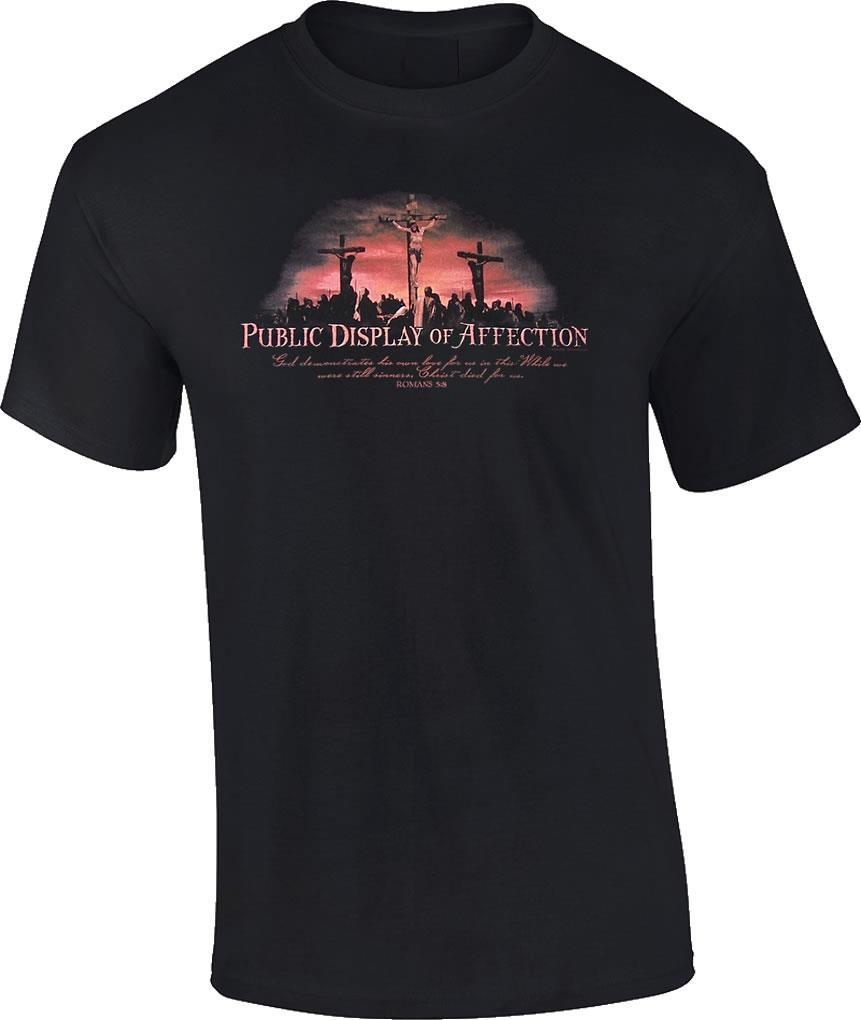 Christian Religious T-Shirt Public Display of Affection Christ Crucifixion S