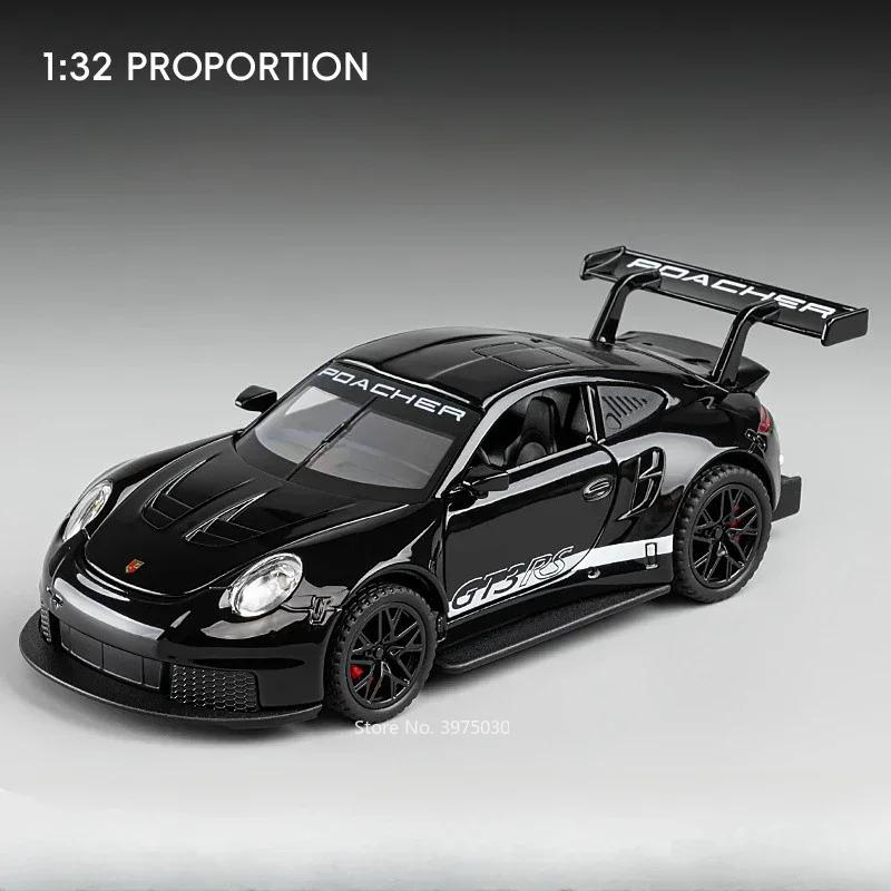 1:Modèles de Voitures en Alliage Moulé sous Pression Échelle 32 Taycan Gt3Rs Jouets avec Son Lumière Pneus en Caoutchouc Modèle de Collection de Voitures Pour Cadeaux de Garçons