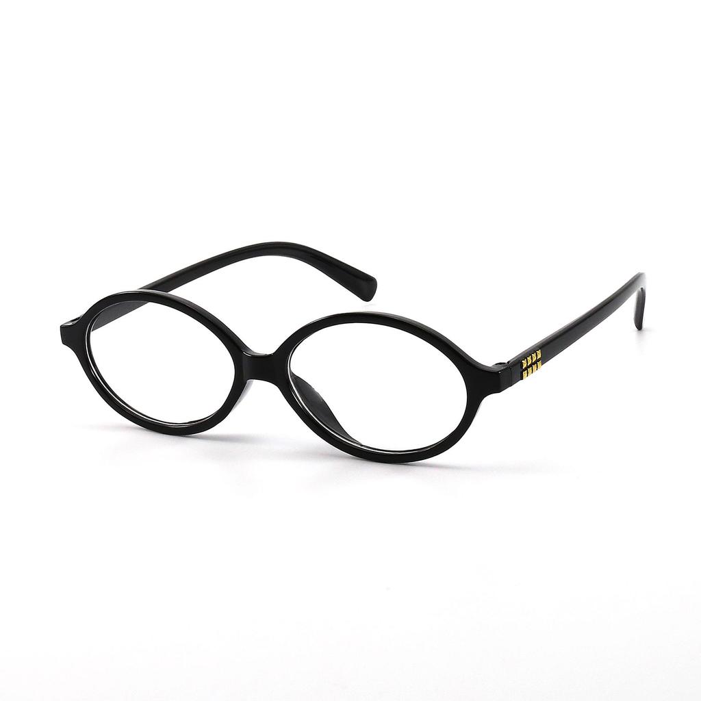 Zhang Yuanying Style Oval Leopard Print Blue Light Blocking Glasses