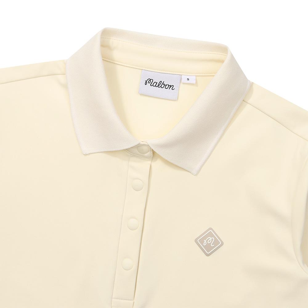 MALBON GOLF Basic Collared Comfort T-Shirt Butter Yellow (Woman)