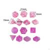 14 Pieces Polyhedral Dices Set Acrylic D4-d20 Game Playing Multi Sided for