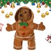 Haustierkleidung Weihnachten Laufender Lebkuchenmann Haustierkostüm Cosplay Warmer Weicher Kapuzenpullover Hunde Welpen Haustiere Pullover für Herbst Winter
