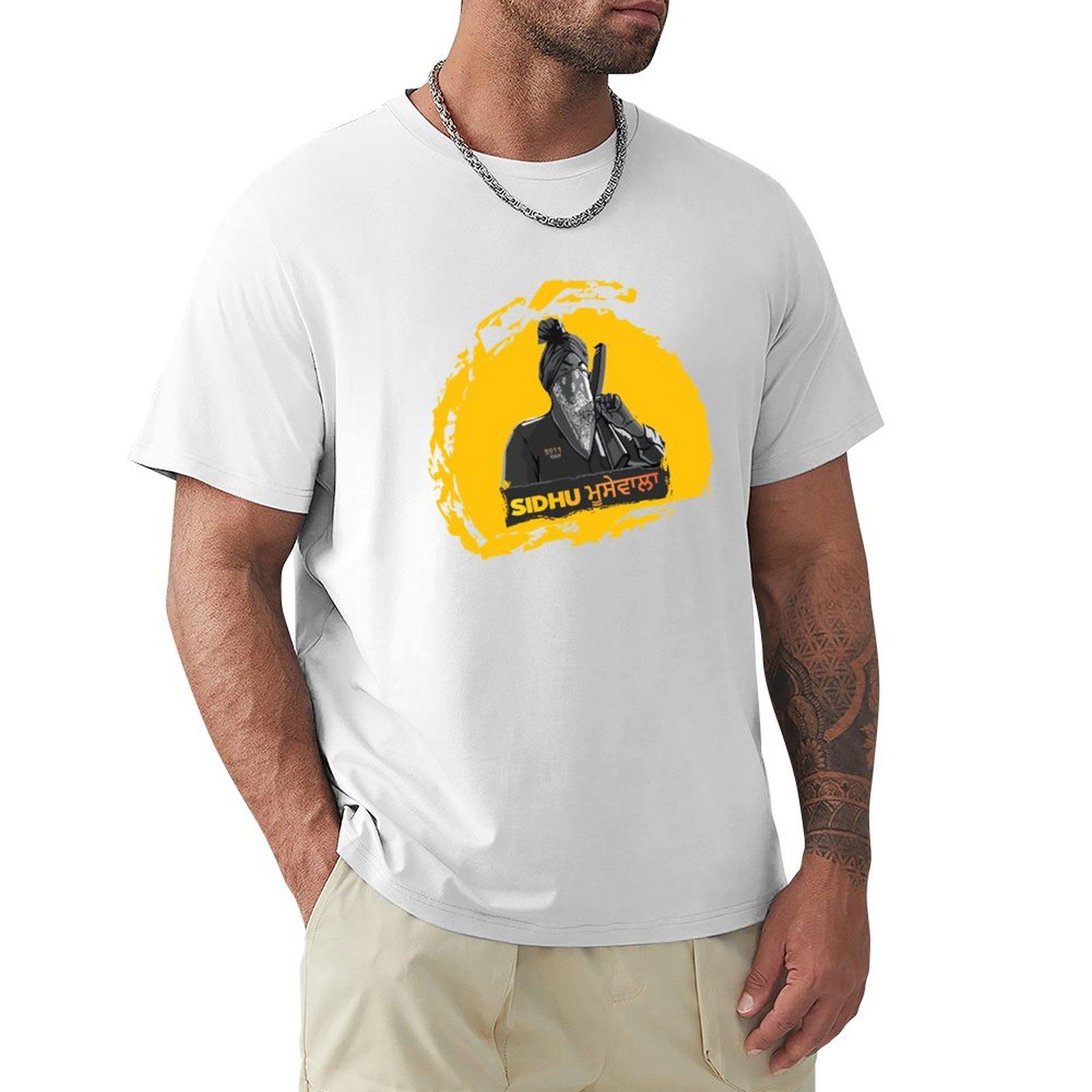 Sidhu Moosewala TShirt anime shirt designer shirts anime oversize tshirts man mens big and tall t shirts S