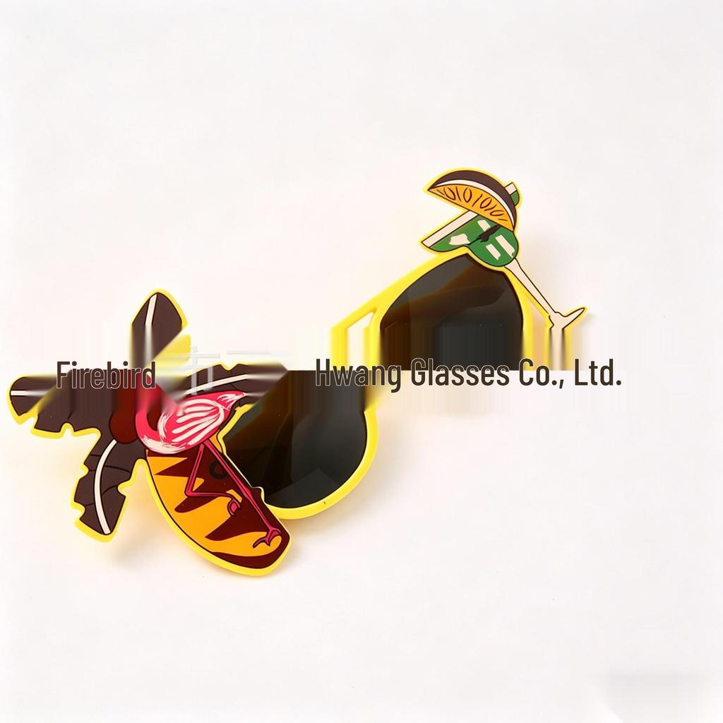 Hawaiian Beach Party Glasses: Coconut Tree, Flamingo, Parrot, Ice Cream, Flower & Wine Glass Fun