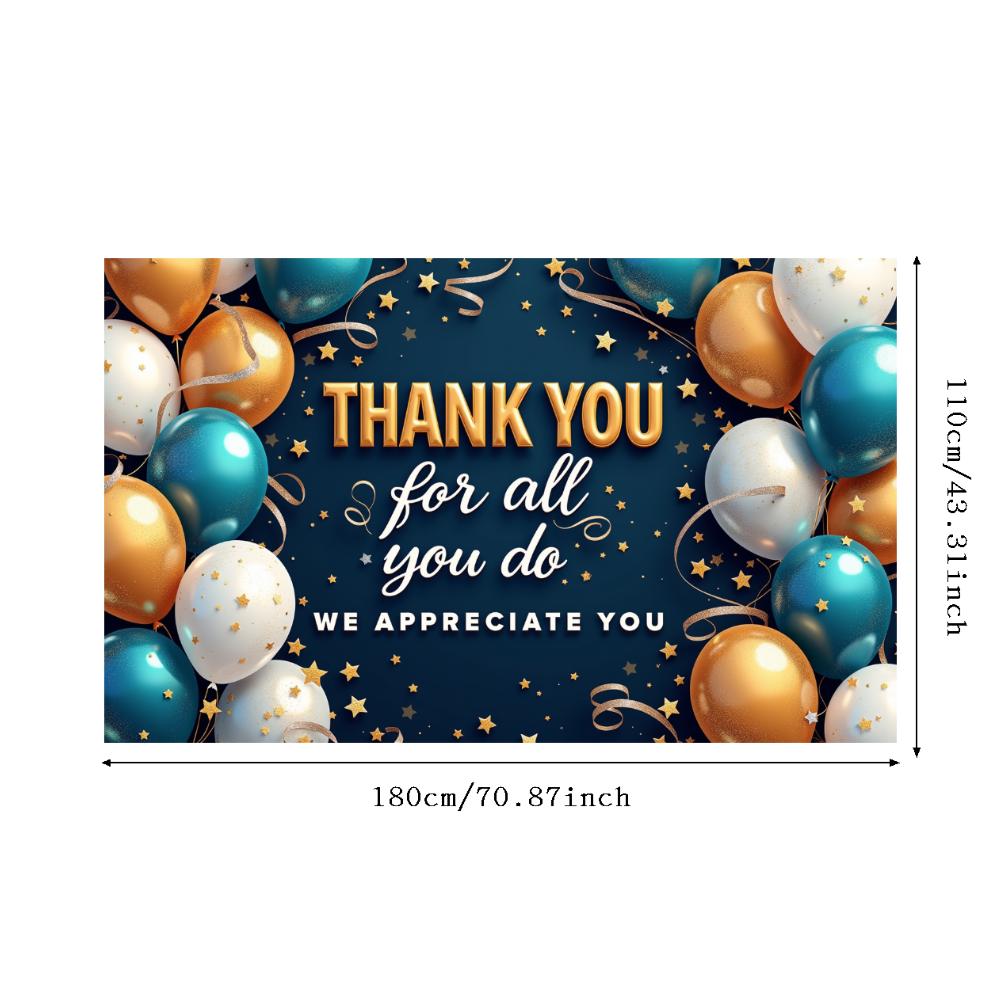 Durable Build Party Decoration Gratitude Banner Appreciation Banner for Volunteer Event Thank You Party Teacher Recognition