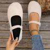 Dames Casual Platte Schoenen Ronde Neus Retro Mary Jane Jurk Flats Zomer Effen Kleur Comfortabel