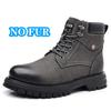 2025 New  Motocross Boots Lace Up Non-Slip Ankle Boots Winter Plush Snow Boots Botas Classic Mens High Top Outdoor Shoes