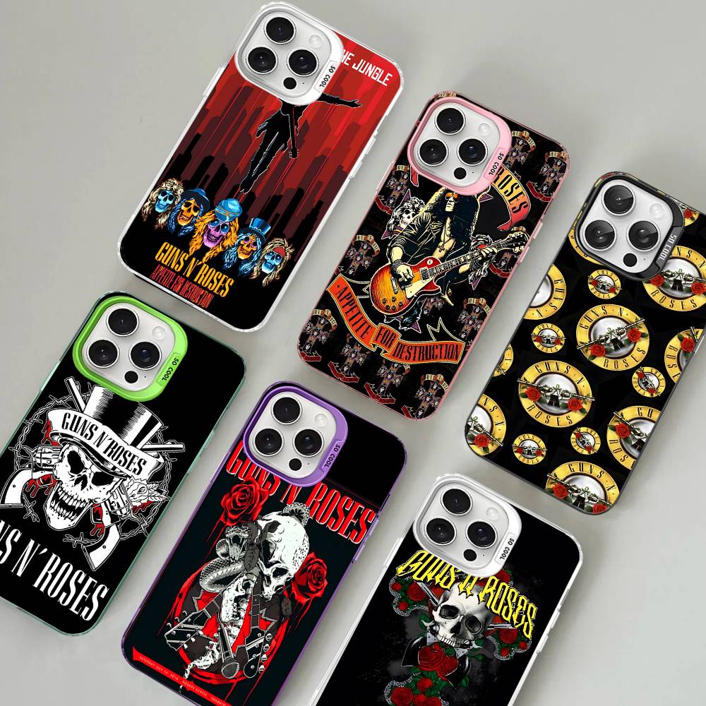 GUNS N ROSES For iPhone 17 16 15 14 13 12 11 Pro Max Plus Matte Color Back Phone Cover