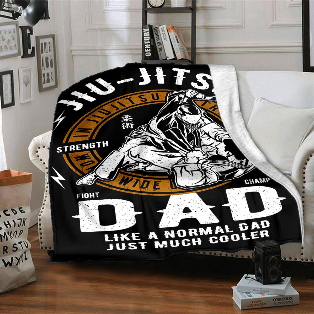 1pc JIU JITSU FIGHT Throw Blanket Soft Flannel, Cozy All Season Polyester Perfect for Home, Office