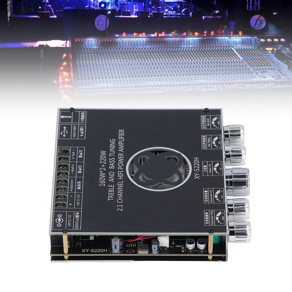 XY S220H Bluetooth Amplifier Board 2.1 Channel TPA7498 Chip 160Wx2 Plus 220W Digital Power Amplifier
