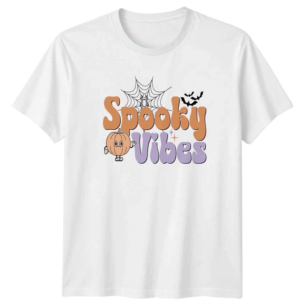 Spooky Vibes T-Shirt Retro Halloween Halloween Gift For Him And Her M
