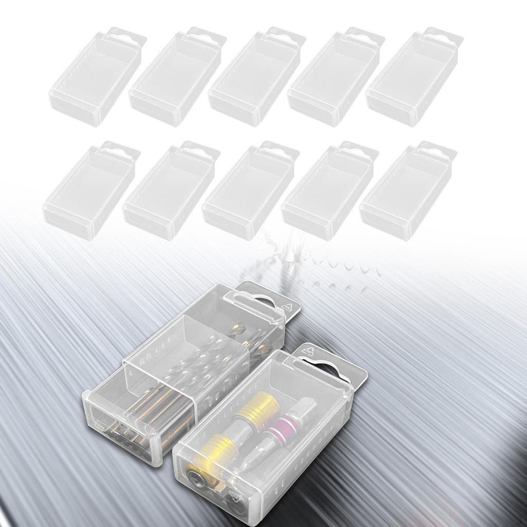 Cutie de depozitare pentru burghie 10 buc. Recipient pentru frecare, reglabil telescopic