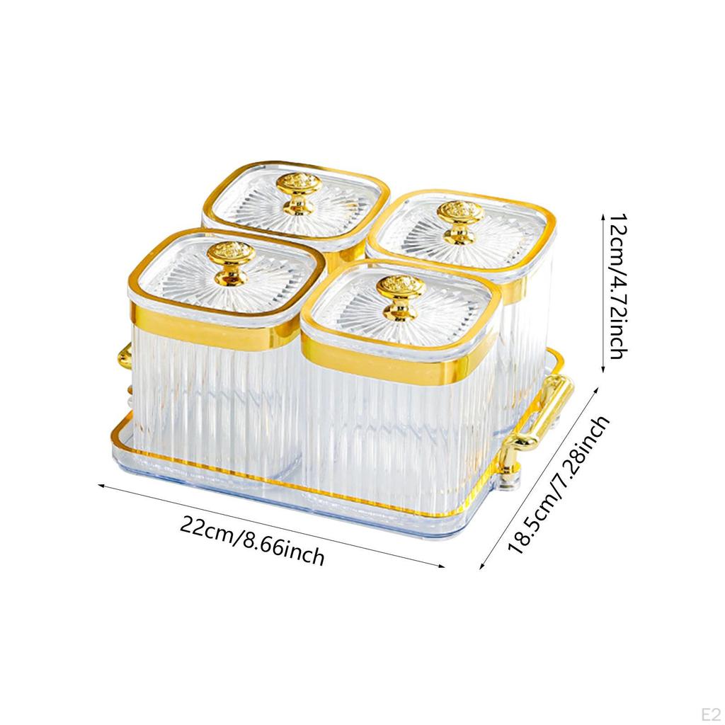 Appetizer Dish with Lid for Candy and Dried Fruit Storage