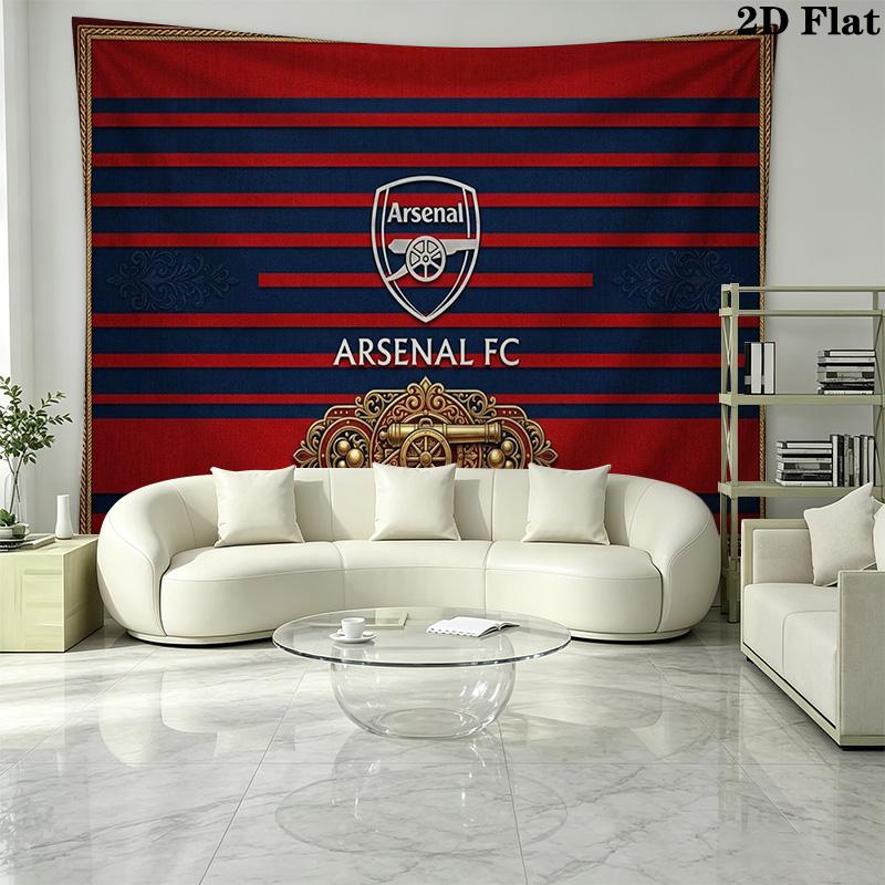 Arsenal F.C Wall Tapestry Aesthetic Wall Hanging Printed Fabric Blanket Decorative Tapestries for Bedroom Living Room Home Decor