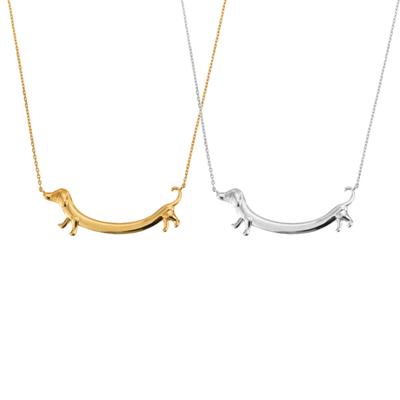 Stylish Sausage Dog Necklace Creative and Distinctive Dachshund Necklace Playful And Adorable Neckchain Clavicle Chain