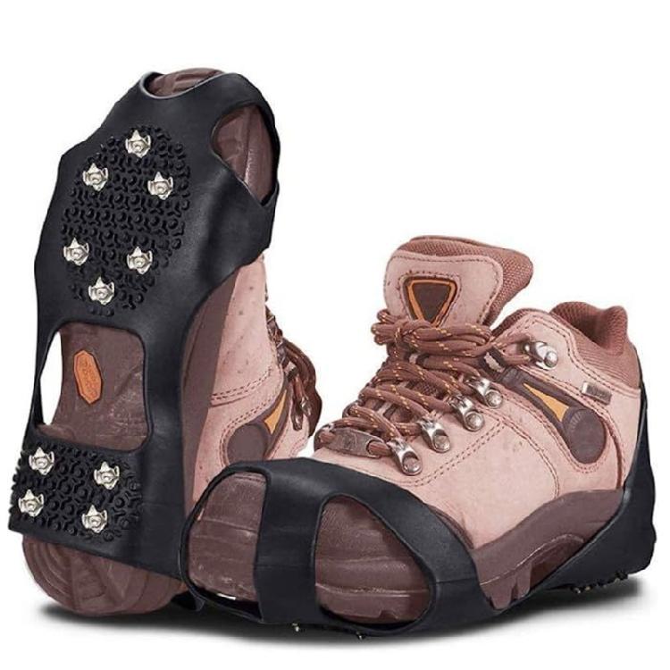10 Studs Reliability Antiskid Footwear Ice Grippers Spikes Climbing Crampons Suitable for Winter Sports Lover