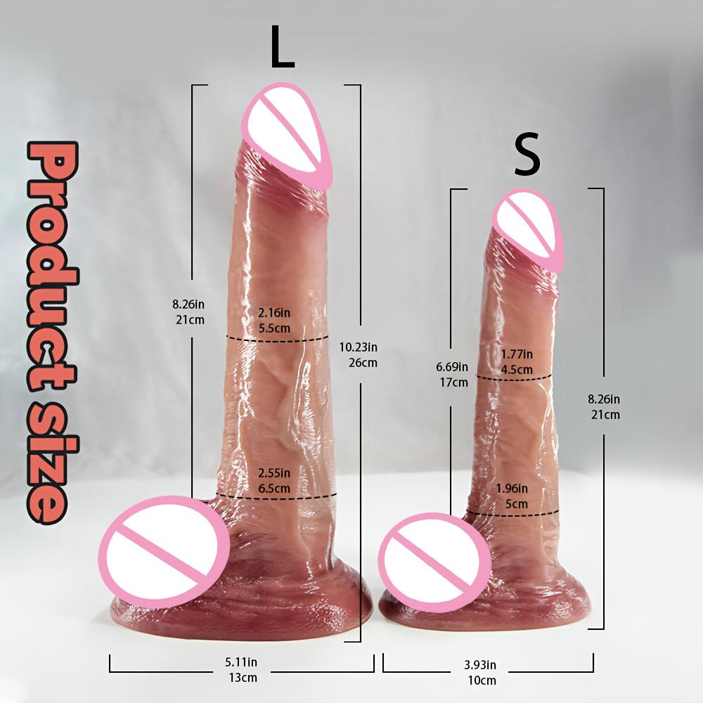 Wearable Realistic Strapon Dildo Skin Testicles Sliding Anal Vagina Sexy Adult Masturbation Big Penis Dildos Sex Toys For Women