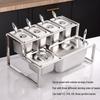 Stainless Steel Multi-Compartment Condiment Rack