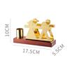 Stainless Steel Tissue Holder Toothpick Tube Gold-plated Napkin Storage Walnut Metal Napkin Rack Tableware Display Rack Gift
