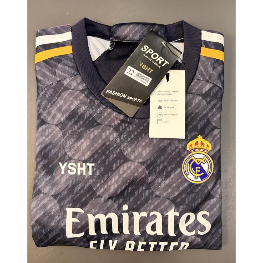 Real Madrid Ronaldo Kids Soccer Jersey Set Youth Training Kit Black 140-150cm Polyester