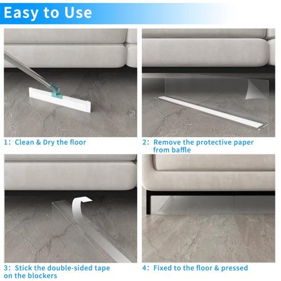 5Pcs Acrylic Sofa Bumpers with Strong Adhesive Tape Transparent Under-Bed Bumpers Prevent Things from Getting Under The Furniture for Hard Surface