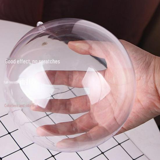 

Прозрачный пластиковый подвесной шар-украшение - открывающийся, круглый, для рождественских украшений и украшений для детского сада