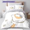 Nyanko Sensei Pattern Bedding,Quilt Set Quilt Cover Pillowcase Home Birthday Gift (1 * duvet cover + 2 * pillowcase, without core)