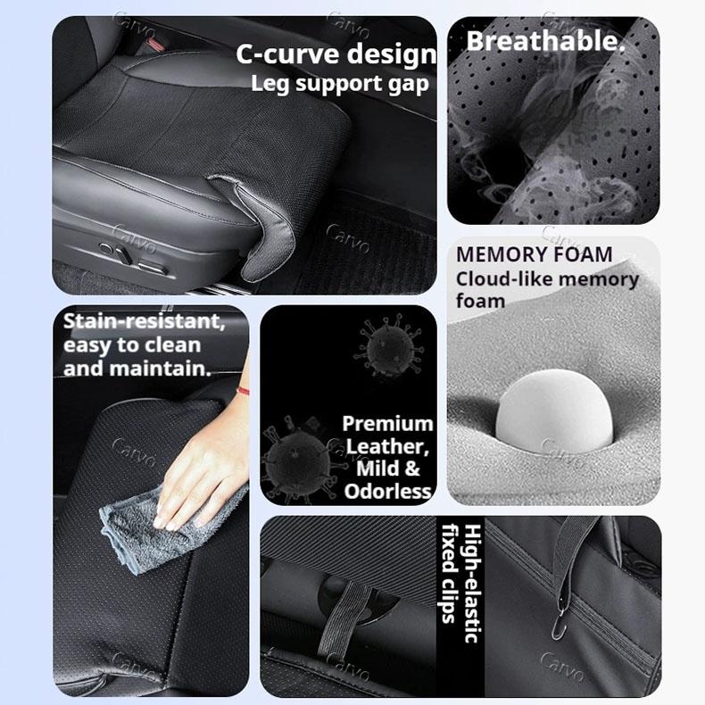 For New Tesla Model Y 2025 Juniper Leg Support Extender Cushion Memory Foam Seat Gap Filler Pad Car Interior Comfort Accessories