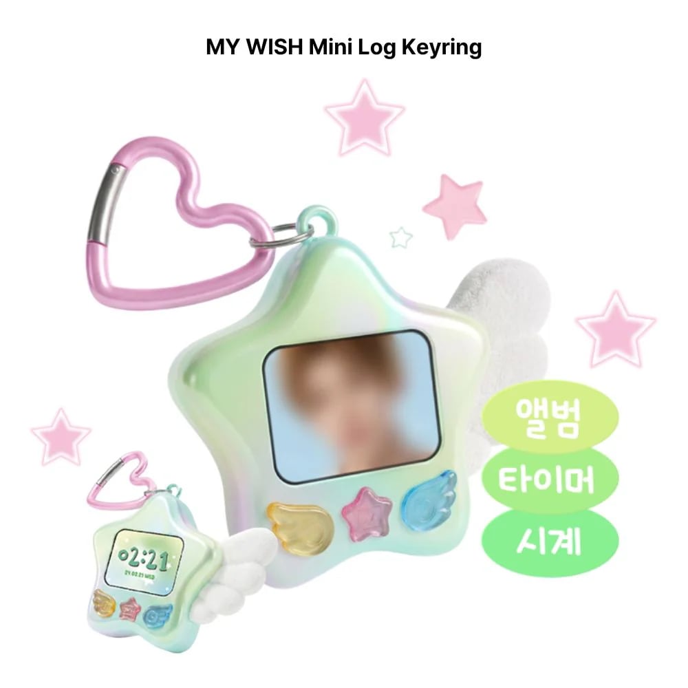 [Official] NCT WISH X MEGA COFFEE MY WISH Keyring Tin Case Mini Log MD
