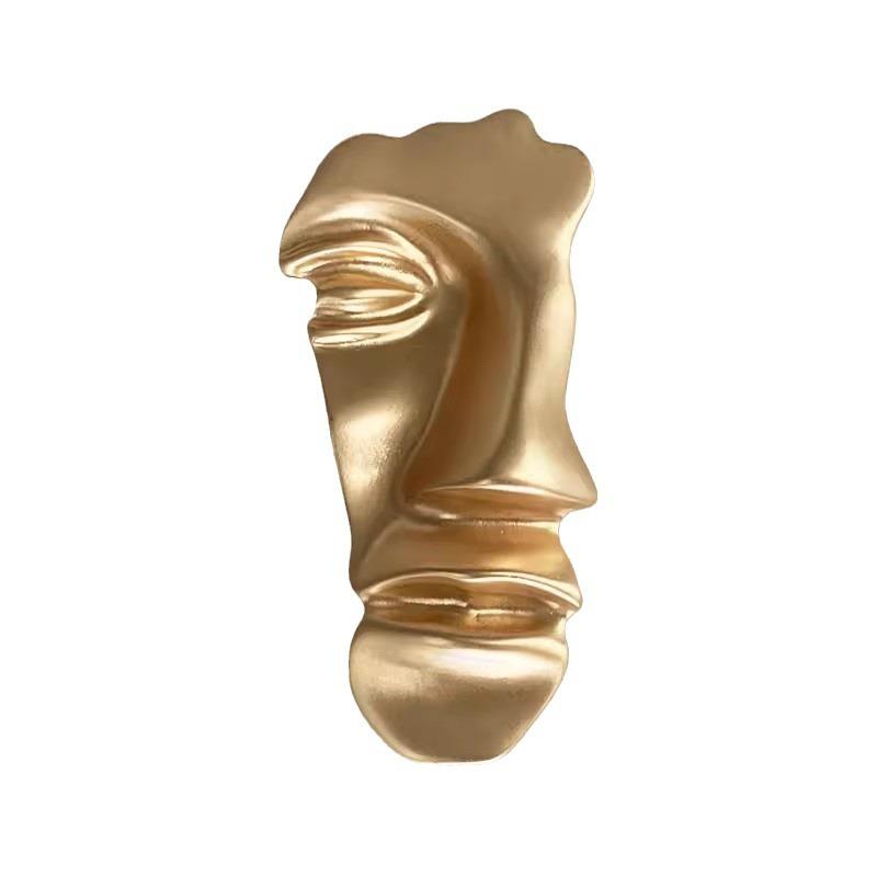 Thousands Of People, Avatar Brooch, Golden Face Mask, Relief Corsage, Niche High-End Pin Accessories