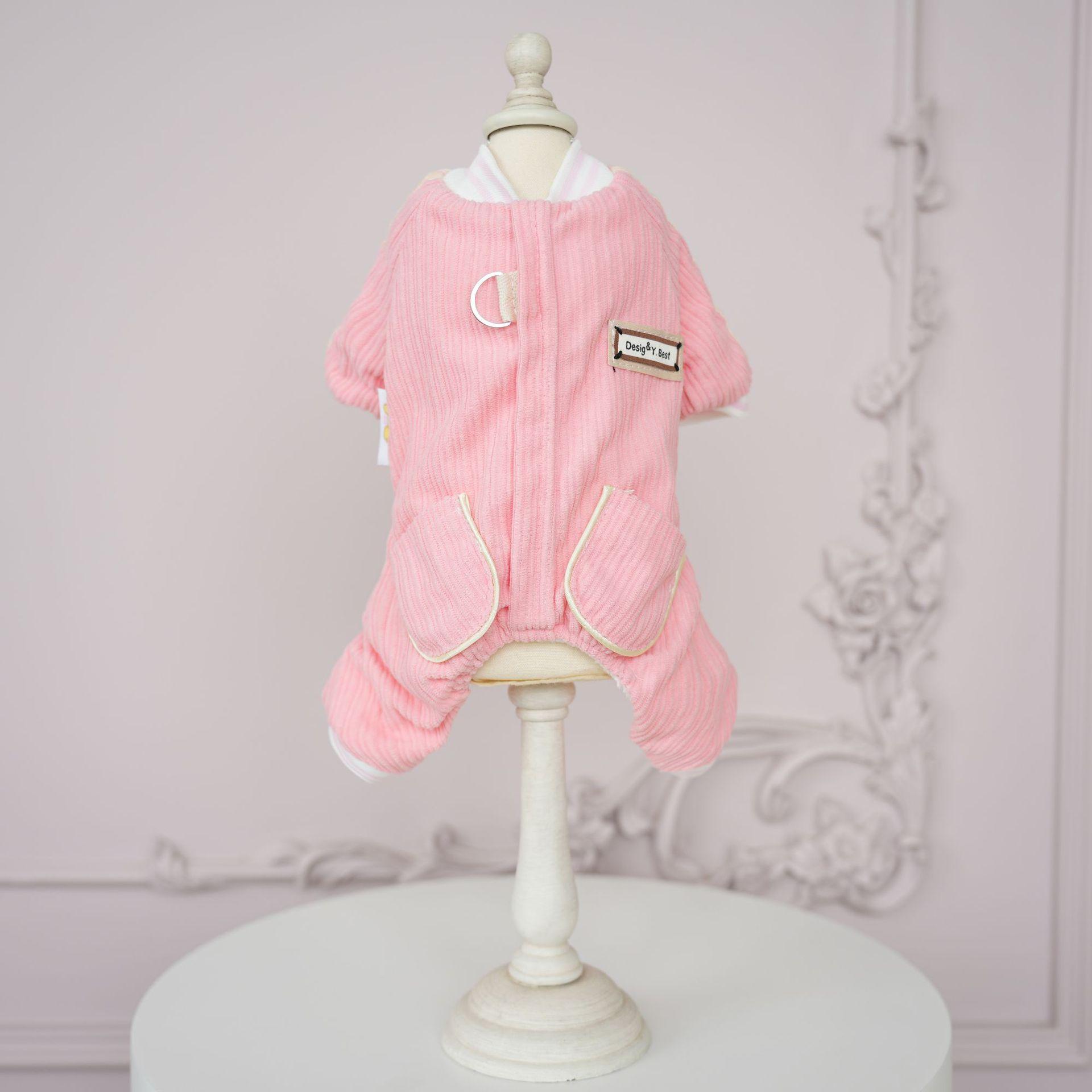 

Спортивная одежда для домашних животных на осень и зиму, мягкий и удобный толстый комбинезон с изображением четырехлапого плюшевого мишки, пижама для собак, одежда для щенков L