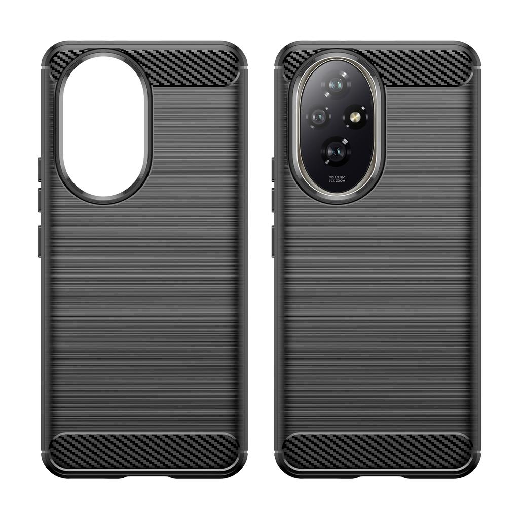 For Honor 200 5G Case Carbon Fiber Texture Brushed TPU Soft Phone Cover