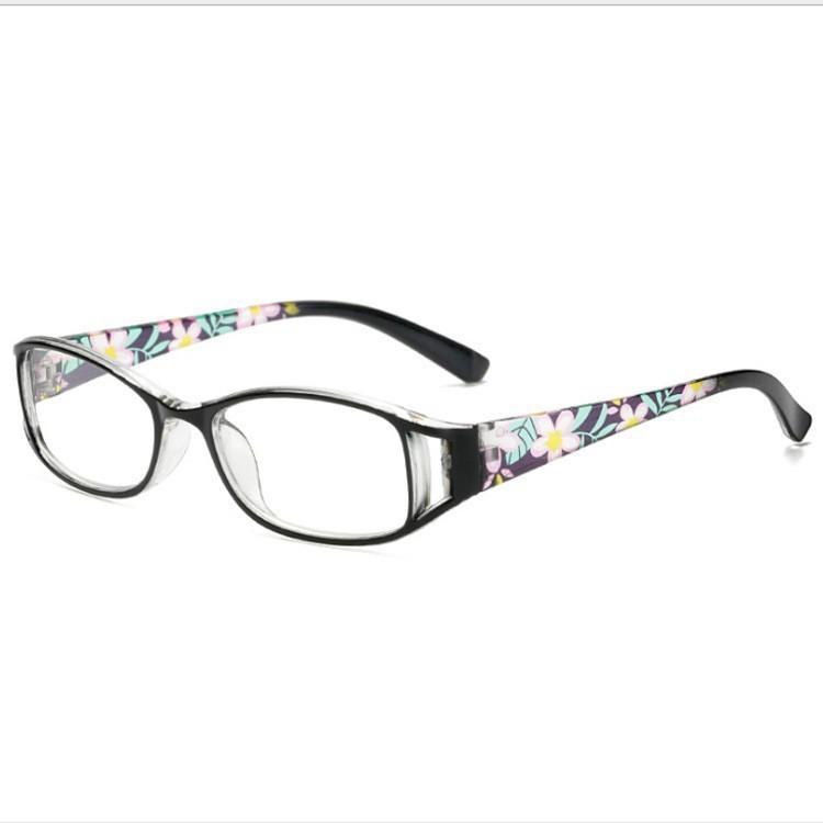 Women's Fashionable Anti Blue Light Reading Glasses with Trendy Printed Plastic Frame