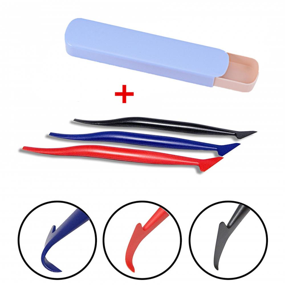 

3Pcs Universal Auto Car Vinyl Wrap Tuck Tools Gasket Micro Squeegee Window Tint