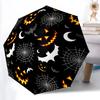 1 Stück Halloween-Kürbisse Automatischer Faltregenschirm Kompaktes 8-Rippen-Design, Langlebiger Eisenrahmen für Reisen, Outdoor, a0920086