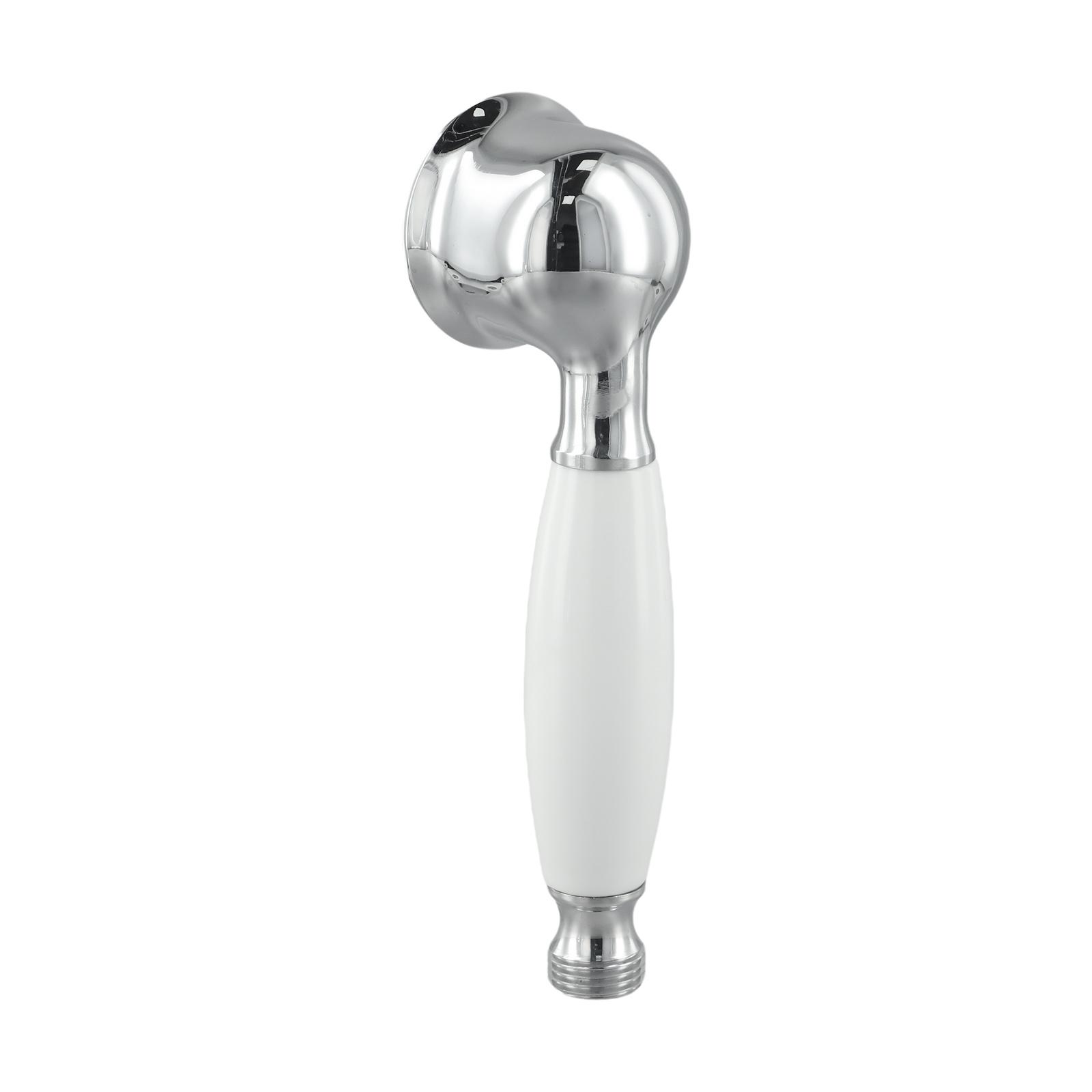 Vintage Handheld Shower Head Replacement Chrome White Color Detachable Bathroom Shower Water Saving Sprayer Head China Mainland