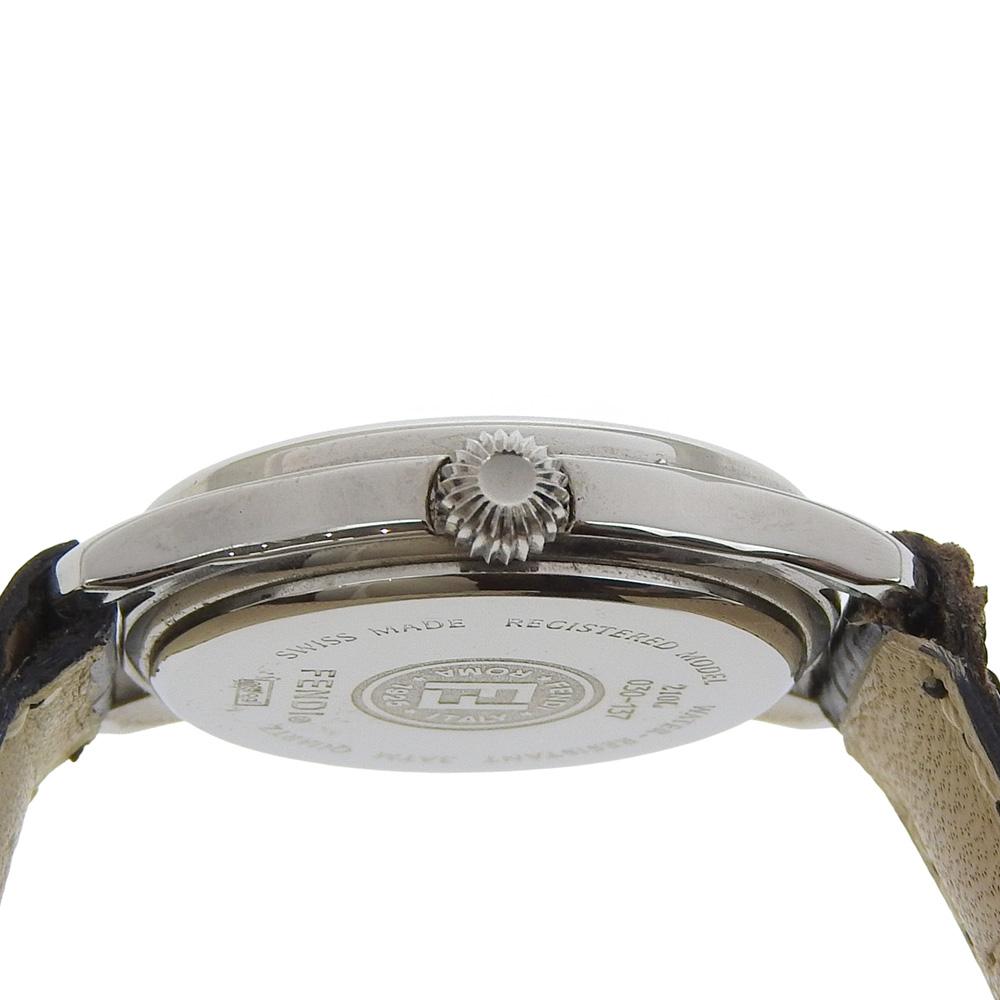 FENDI Olologi Watches 210L SilverDial Stainless Steel/leather Quartz Analog display Women Used
