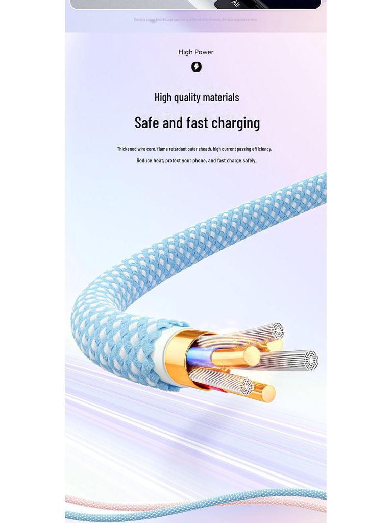 ESSAGER Super Fast Type-C Mobile Phone Charging Cable Compatible with Apple & Huawei