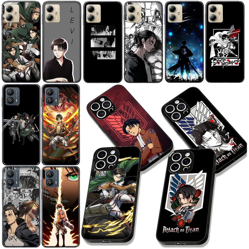 Levi Eren Jaeger Attack On Titan Phone Case for Samsung Galaxy A04 J7 J5 J2 Prime J8 A01 A02 A03  A42 M06 M16 M56 M23 G57 Cover