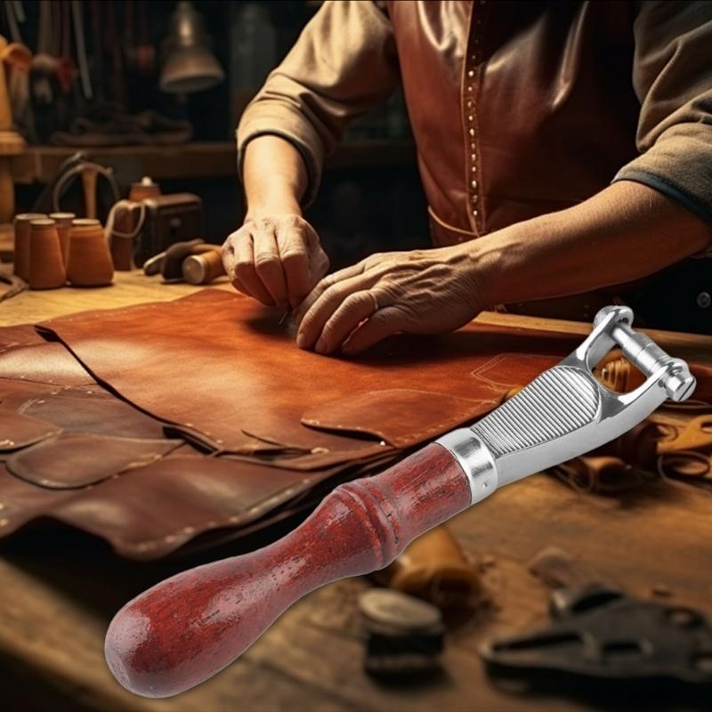 Craftsmanship Wood Handle Leather Press Wheel for Artistics Creation Comfortable Control and Long Time Use