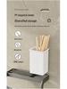 Wall-Mounted Multi-Functional Storage Rack: Cutting Board, Lid, Knife, Spoon, Chopstick Holder - No-Drill Installation.